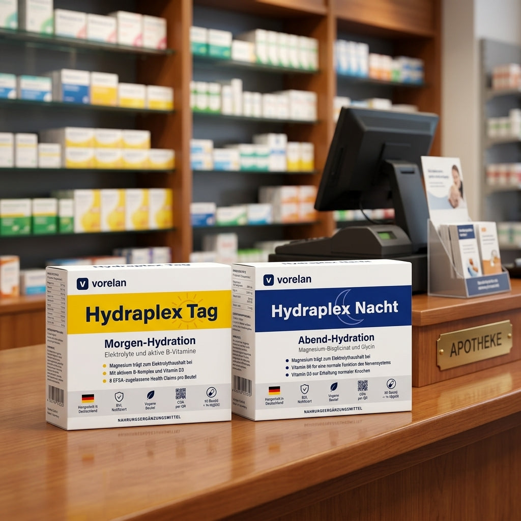 Hydraplex Tag und Nacht im Apothekenregal